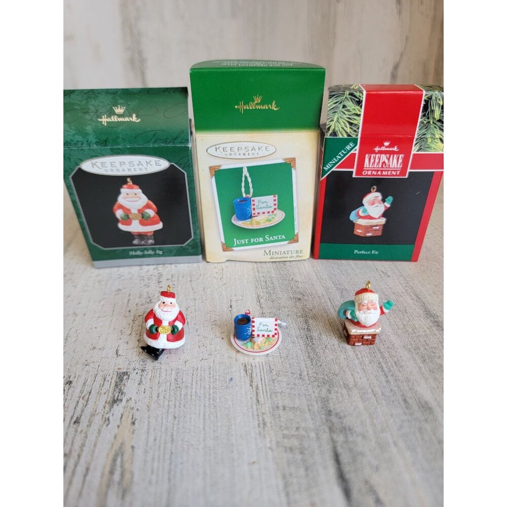 Hallmark miniature just for Santa variety‎ milk cookies ornament Xmas set